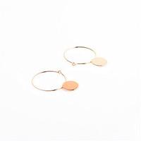 Non Stone Circle Geometric Dangle Earrings Jewelry Circular Design Geometric Circle Euramerican Personalized Daily Casual Copper 1 pair