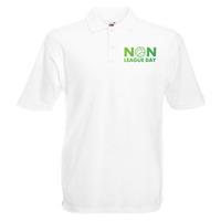 non league day logo polo shirt white