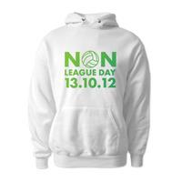 Non-League Day Hooded Sweat Top (White) - With Date