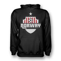 norway country logo hoody black kids