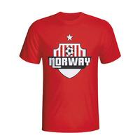 norway country logo t shirt red kids