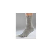 Norwegian Socks with terrycloth, pack of 3, grey mottled, size 9 - 11