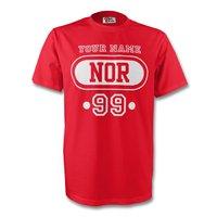 norway nor t shirt red your name kids