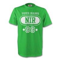 northern ireland ire t shirt green your name kids
