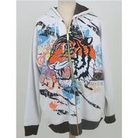 notorious big size l white patterned hoodie