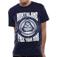 northlane free your mind mens medium t shirt blue