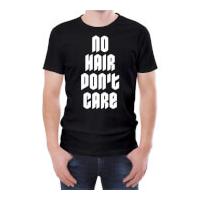No Hair Don\'t Care Men\'s Black T-Shirt - XXL