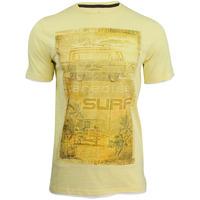 Noah Surf Paradise Motif T-Shirt in Pale Yellow  South Shore