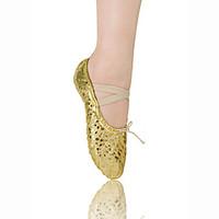 Non Customizable Women\'s/Kids\' Dance Shoes Ballet Leatherette Flat Heel Gold