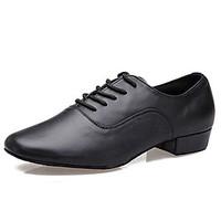 non customizable mens dance shoes latin leather low heel black