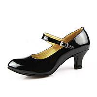 non customizable womens dance shoes modern patent leather cuban heel m ...