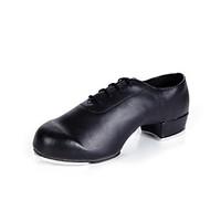 non customizable womens dance shoes tap patent leather chunky heel bla ...