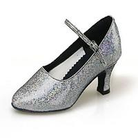 Non Customizable Women\'s / Kids\' Dance Shoes Sparkling Glitter / Synthetic Sparkling Glitter / Synthetic Modern High Heels Cuban Heel