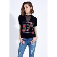 NO REGRETS FLORAL T-SHIRT