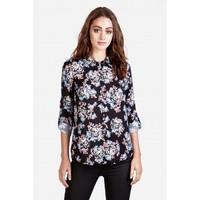 NORDIC FLORAL SATEEN SHIRT