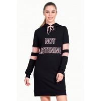 NOT LISTENING AIRTEX HOODIE DRESS