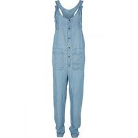 Noisy May Pale Denim Blue Button Front Jumpsuit