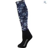 Noble Outfitters Women\'s Over the Calf Peddies Boot Socks (Printed) - Colour: NAVY FLORAL