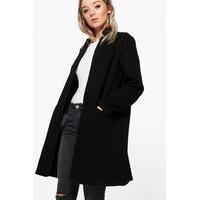 Notch Neck Coat - black