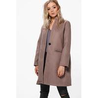 notch neck coat mocha