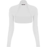 Norah Long Sleeve Bolero Cardigan - White