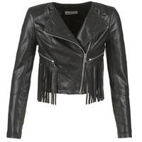 noisy may lipp womens leather jacket in black