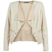 Noisy May HOUSE women\'s Leather jacket in BEIGE