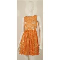 Non Branded sleeveless orange mini dress size 6