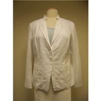 noa noa white lined linen jacket noa noa white jacket