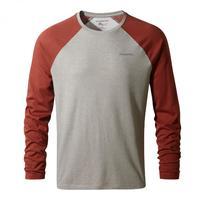 NosiLife Bayame Long Sleeved T-Shirt Soft Grey Marl Red