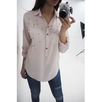 norelle pearl and glitter detailed shirt