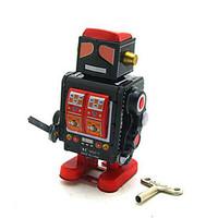 Novelty Toy Puzzle Toy Wind-up Toy Novelty Toy Square Warrior Robot Metal Black For Kids