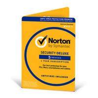 Norton Security Deluxe - 1 User - 5 Devices - 12 Months License Card (2016 Version)