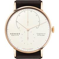 Nomos Glashutte Watch Lambda Rose Gold Zeiger Geblaut