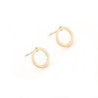 Non Stone Round Geometric Stud Earrings Jewelry Circular Design Geometric Euramerican Fashion Personalized Daily Casual Copper 1 pair
