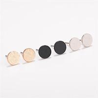 Non Stone Round Stud Earrings Jewelry Circular Design Euramerican Fashion Personalized Daily Casual Alloy 1 pair