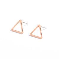 Non Stone Geometric Triangle Shape Stud Earrings Jewelry Geometric Euramerican Fashion Personalized Party Daily Casual Copper 1pc