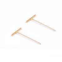 Non Stone Alphabet Shape Stud Earrings Jewelry Pendant Euramerican Fashion Daily Casual Copper 1 pair