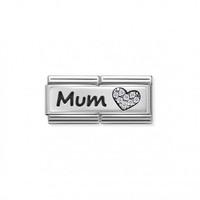 Nomination Composable Double Link in Stainless Steel Mum and Heart Charm (330731/07)