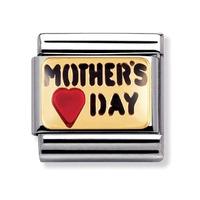 Nomination - Stainless Steel And 18Ct Gold \'Mothers Day\' Charm 030261/11