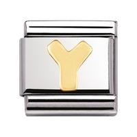 Nomination - 18ct Gold Initial \'Y\' Charm 030101/25