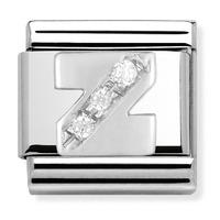 nomination cz and sterling silver initial z charm 33030126
