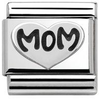 Nomination - Sterling Silver \'Mom Heart\' Charm 330101/10