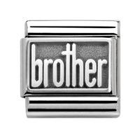 Nomination - Sterling Silver \'Brother\' Charm 330102/32