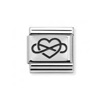 nomination sterling silver infinity heart charm 33010205