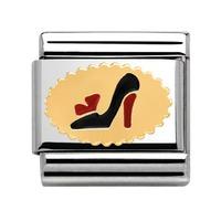nomination 18ct gold madame shoes charm 03028517