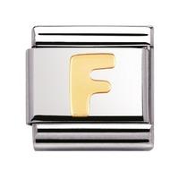 Nomination - 18ct Gold Initial \'F\' Charm 030101/06