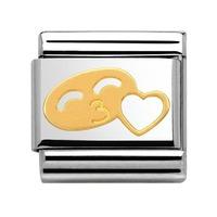 Nomination - 18ct Gold \'ile With Heart\' Charm 030161/06