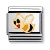 Nomination - Stainless Steel With Enamel And 18Ct Gold \'Bee\' Charm 030211/11