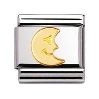 Nomination - Stainless Steel With 18ct Gold \'Moon\' Charm 030110/15
